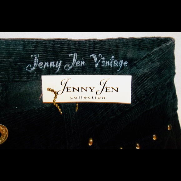 Jenny Jen Collection Black Patchwork Corduroy Jean - Picture 4 of 8